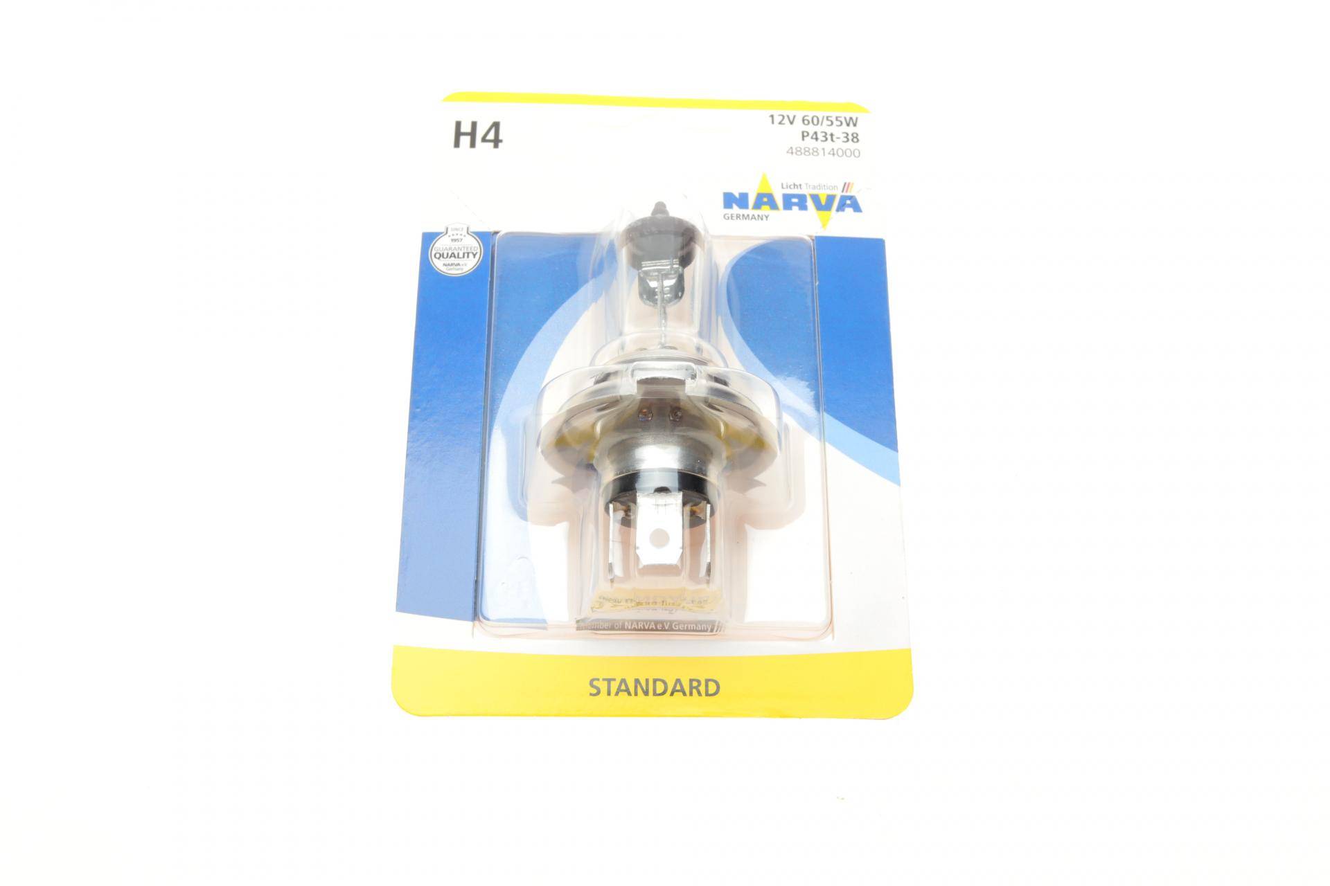 Автолампа H4 12V 60/55W P43t Standard (блістер/1 шт)