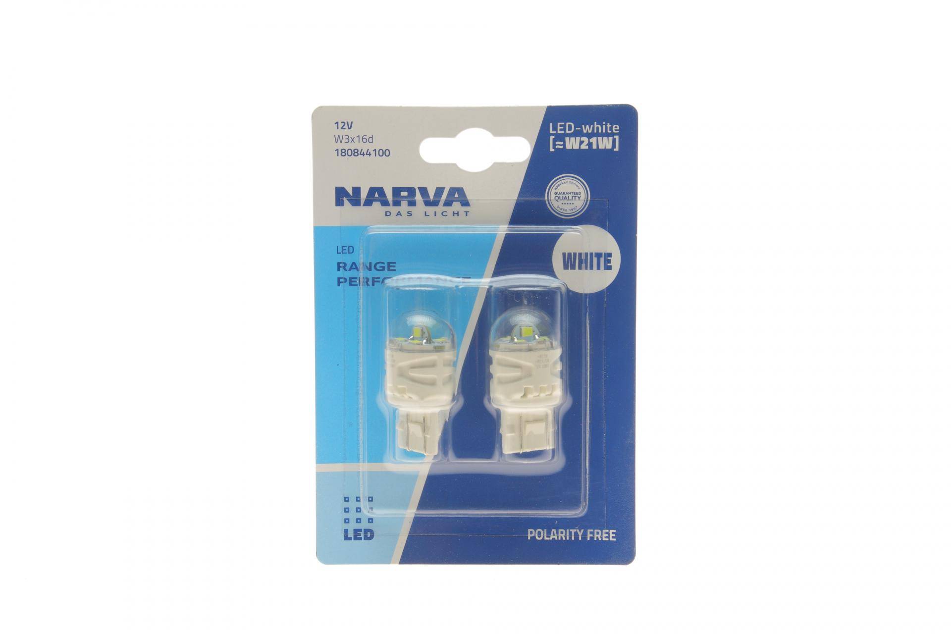 Автолампа W21W 12V 2.2W W3x16d LED (біла) (к-кт 2 шт.)