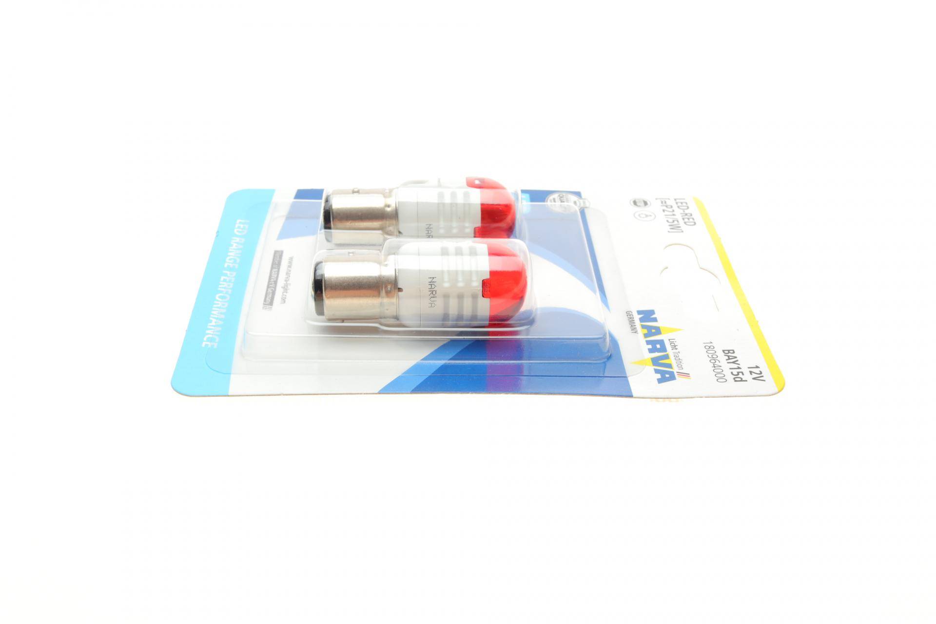 Автолампа P21/5W 12V 21/5W BAY15d (LED) (червона) (к-кт 2 шт.)