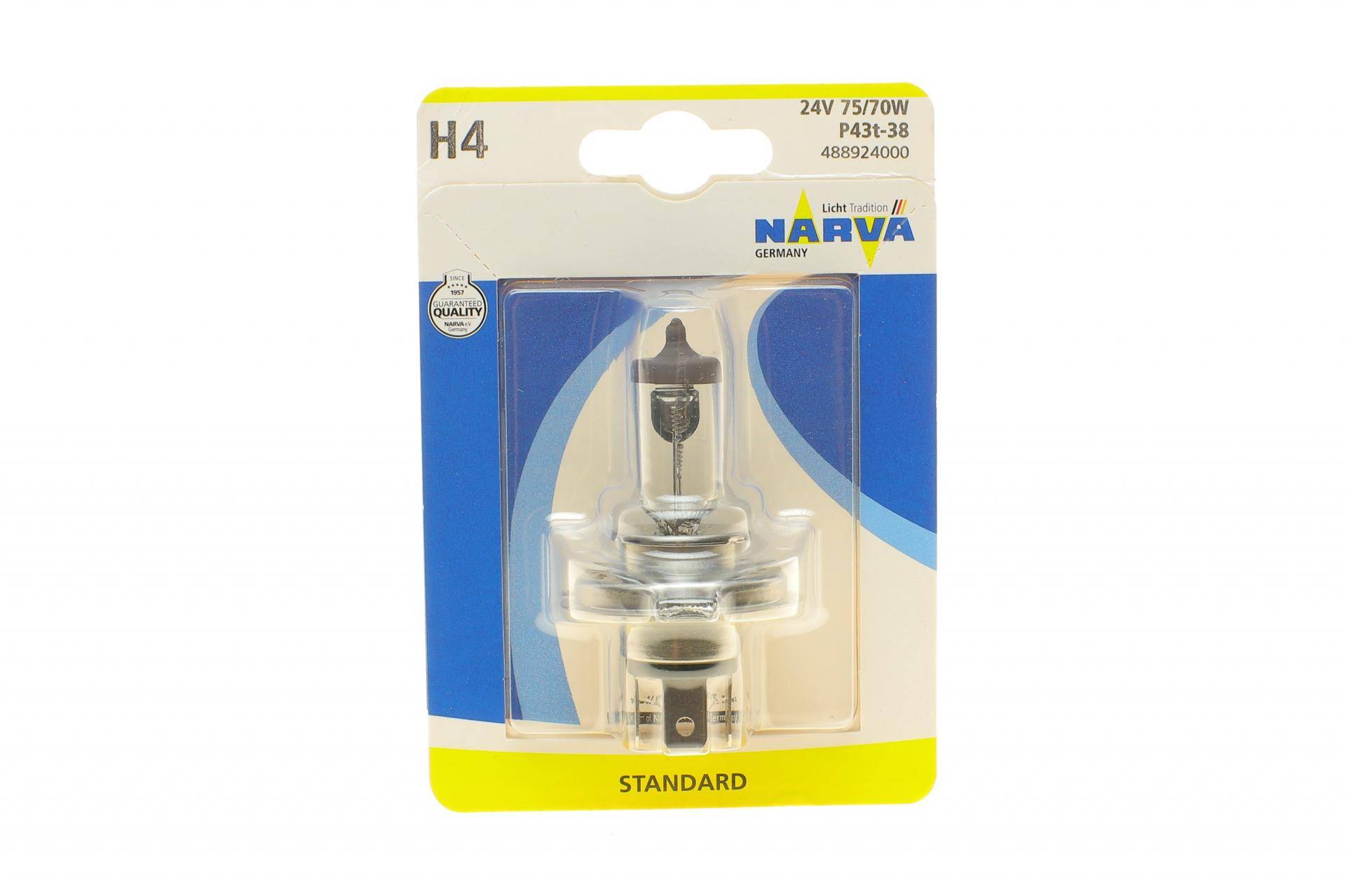 Автолампа H4 24V 75/70W P43t Standard (блістер/ 1шт)