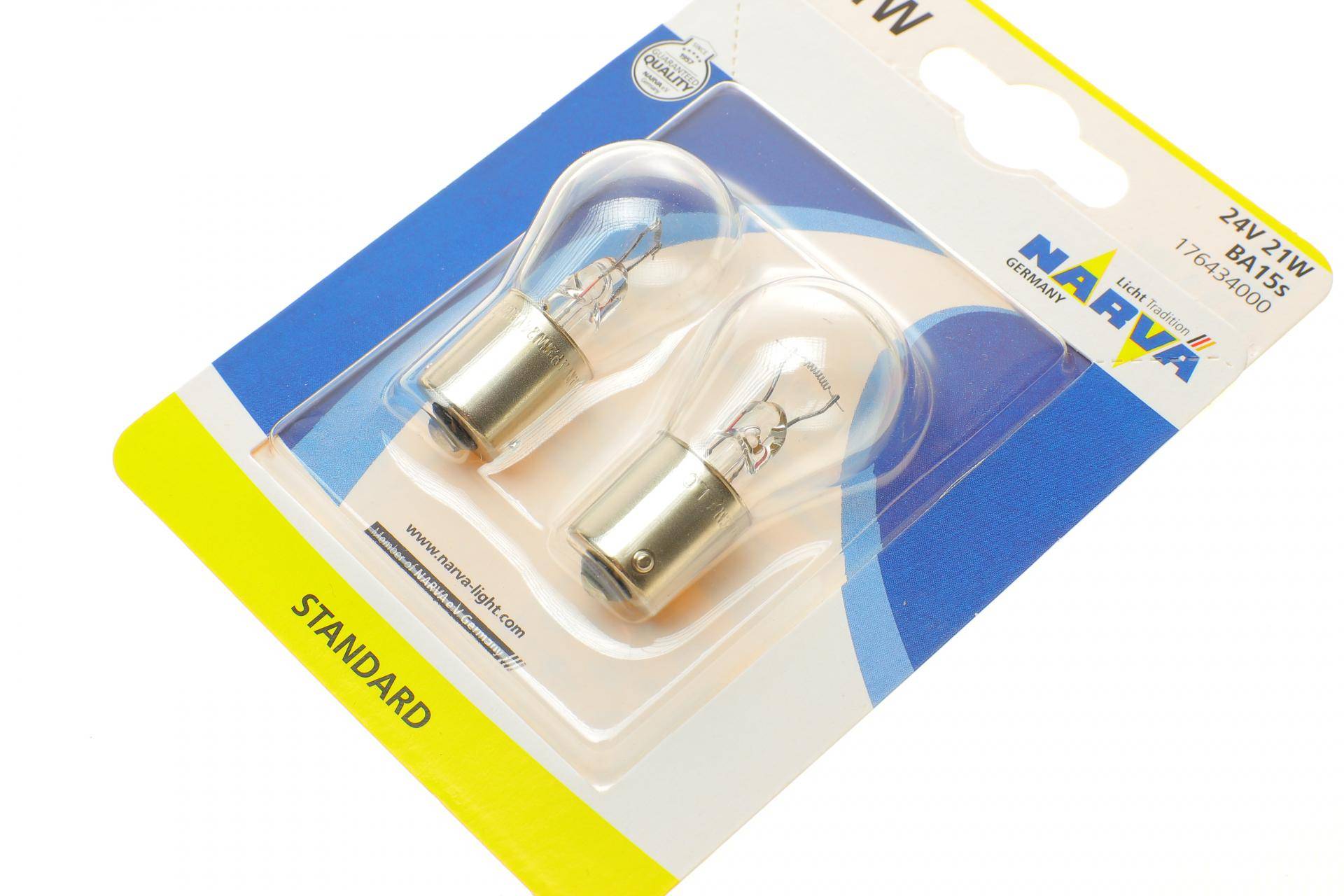 Автолампа P21W 24V 21W BA15s Standard (блістер/к-кт 2 шт)
