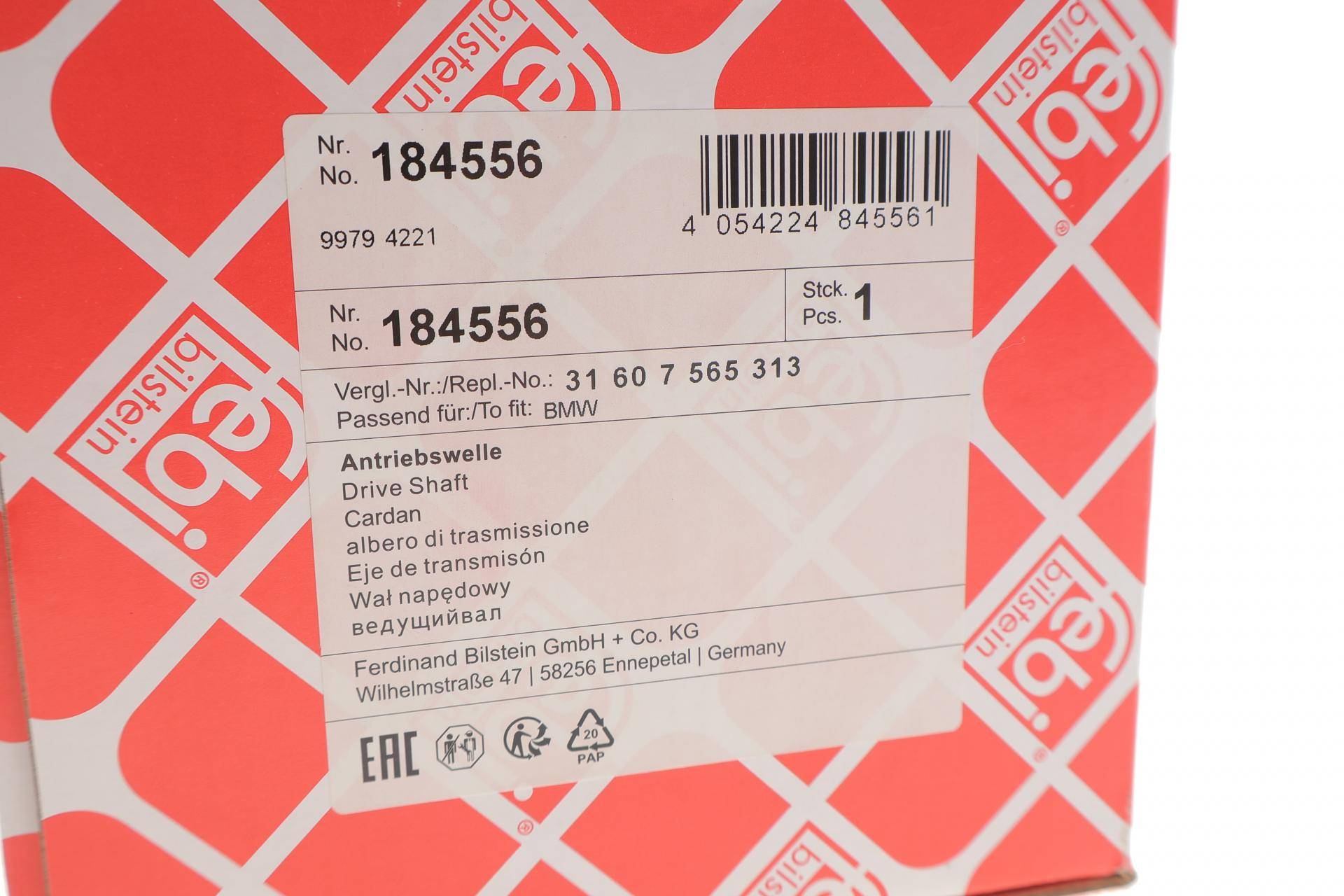 Піввісь (передня) BMW X5 (E53) 00- (L) (30x27x586) M54/M57/M62/N62
