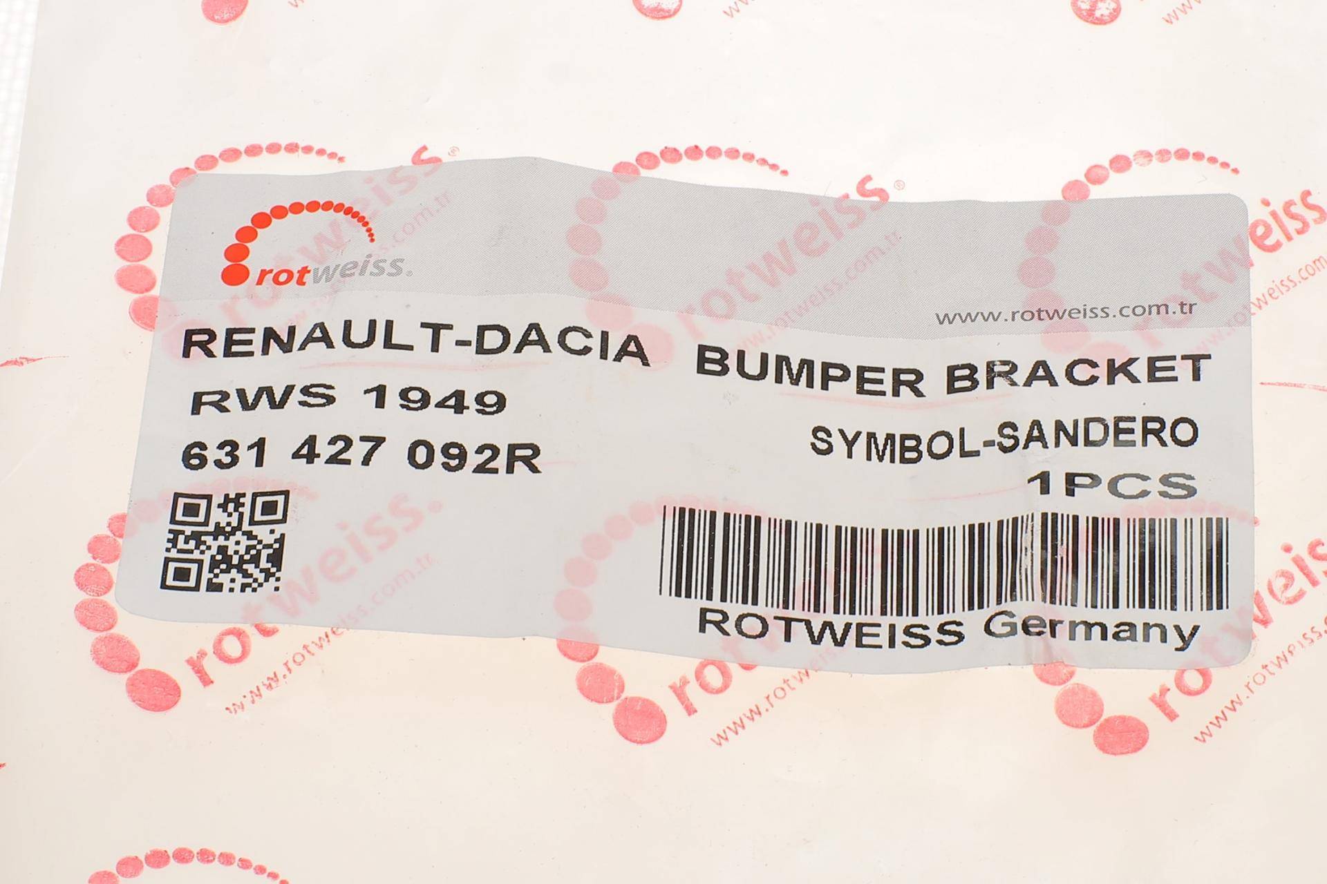 Кронштейн кріплення бампера (переднього/R) Renault Sandero/Stepway 13-/Dacia Sandero 12-