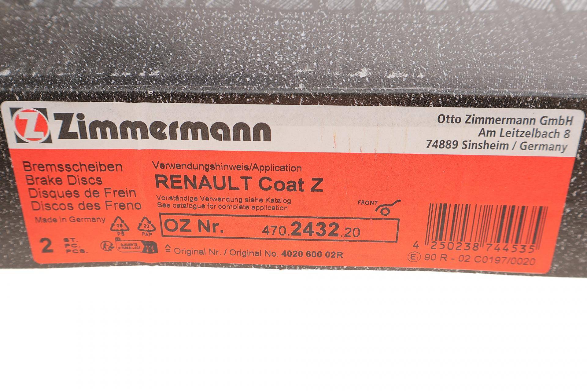 Диск гальмівний (передній) Renault Megane III/Scenic III/Laguna III 07- (296x26) (з покриттям) (вент)