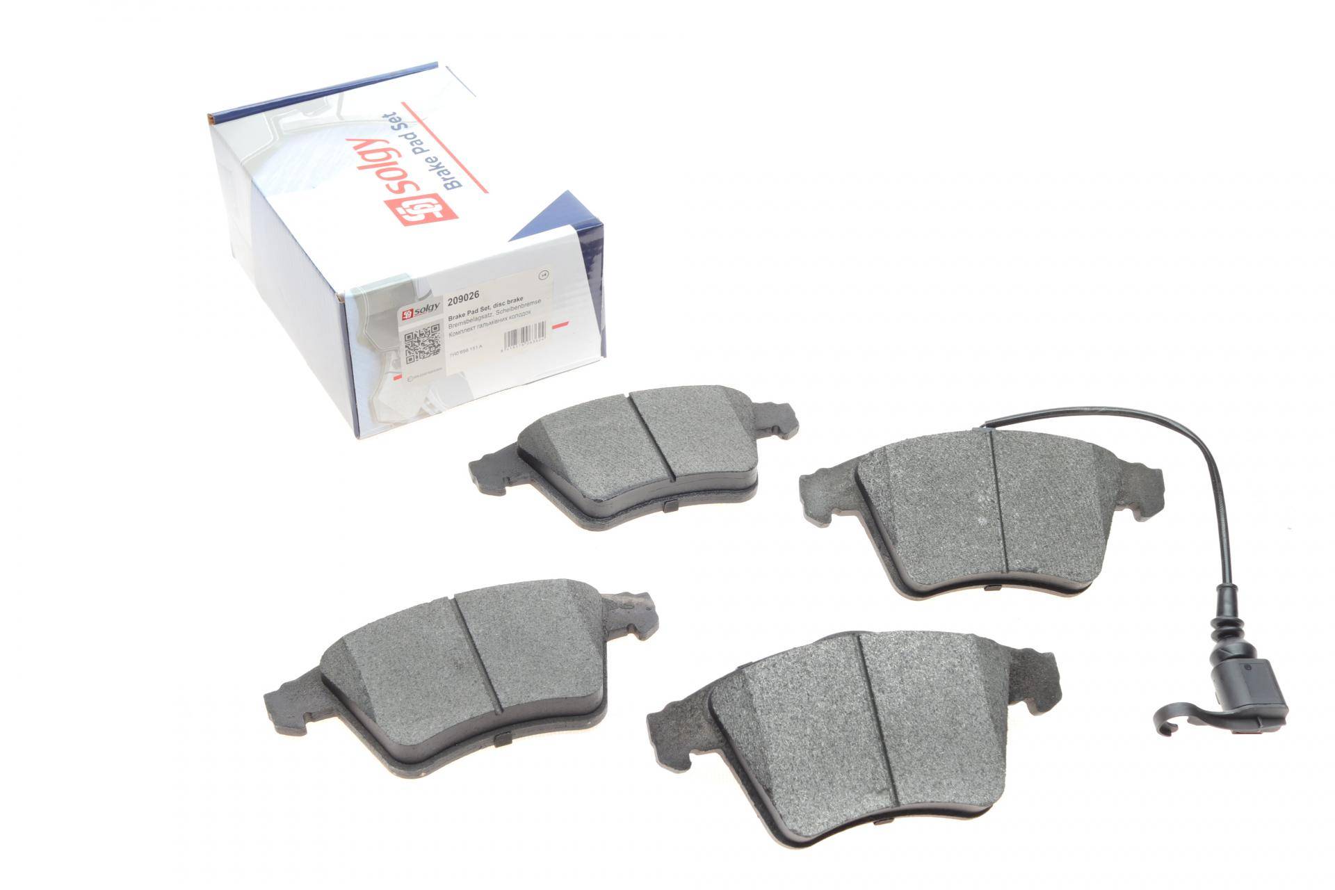 Колодки гальмівні (передні) VW T5 03- (18mm/17.6mm)/(з датчиками)