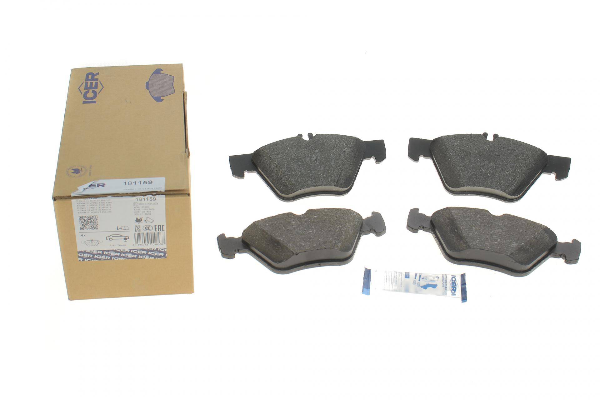 Колодки гальмівні (передні) MB E-class (W210/S210)/CLK-class (C208) 95-03/SLK-class (R170) 00-04