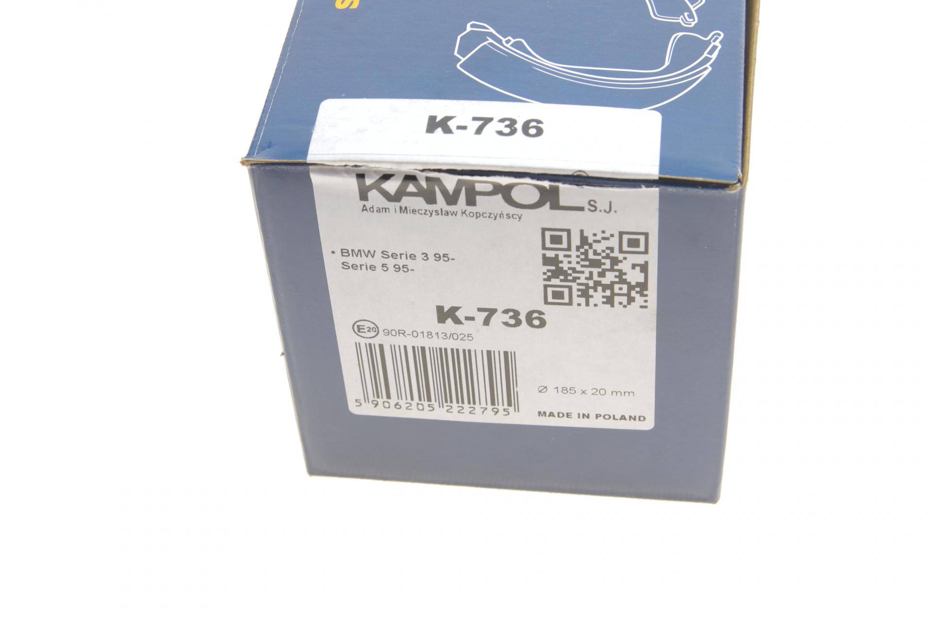Колодки ручника BMW 3 (E46/E90-93)/5 (E39) 95-04 (185x20)