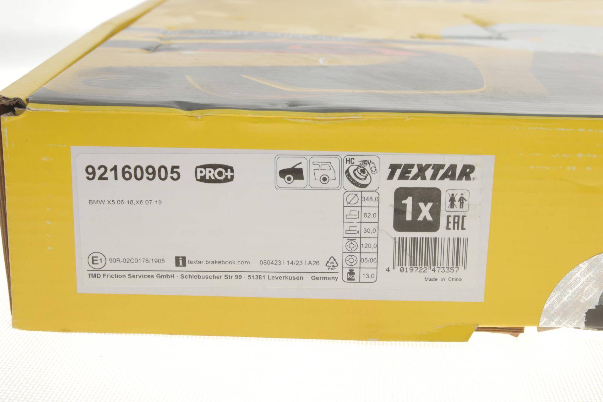 Диск гальмівний (передній) BMW X5 (E70/F15/F85)/X6 (E71/E72/F16/F86) 07- (348x30) PRO+