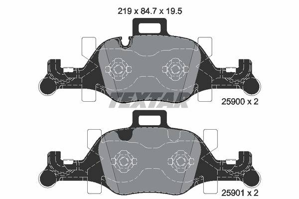 Колодки гальмівні (передні) BMW 5 (G30) 530/540i 16- (Teves)