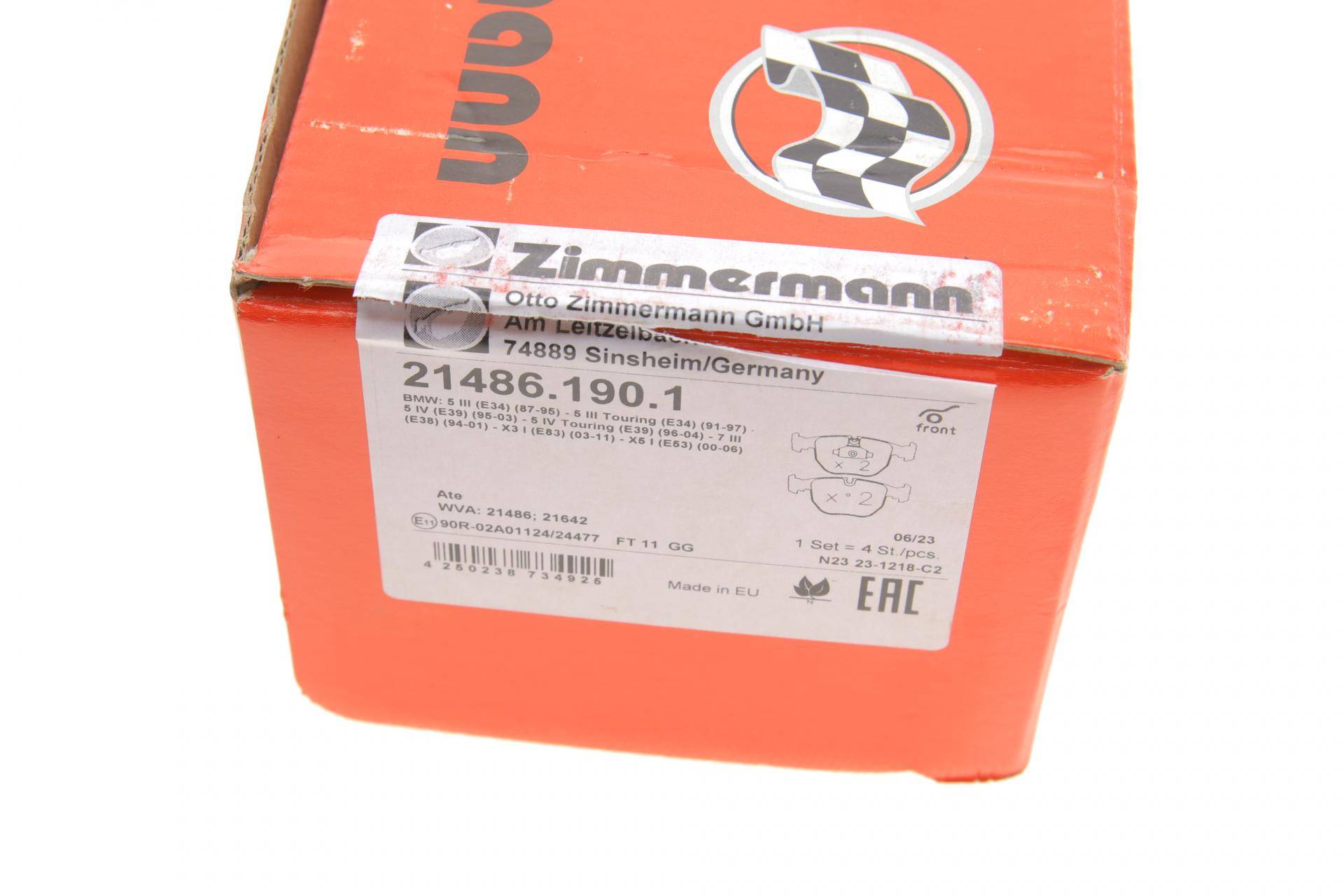 Колодки гальмівні (передні) BMW 5 (E39)/7 (E38) 94-04 (Ate-Teves)