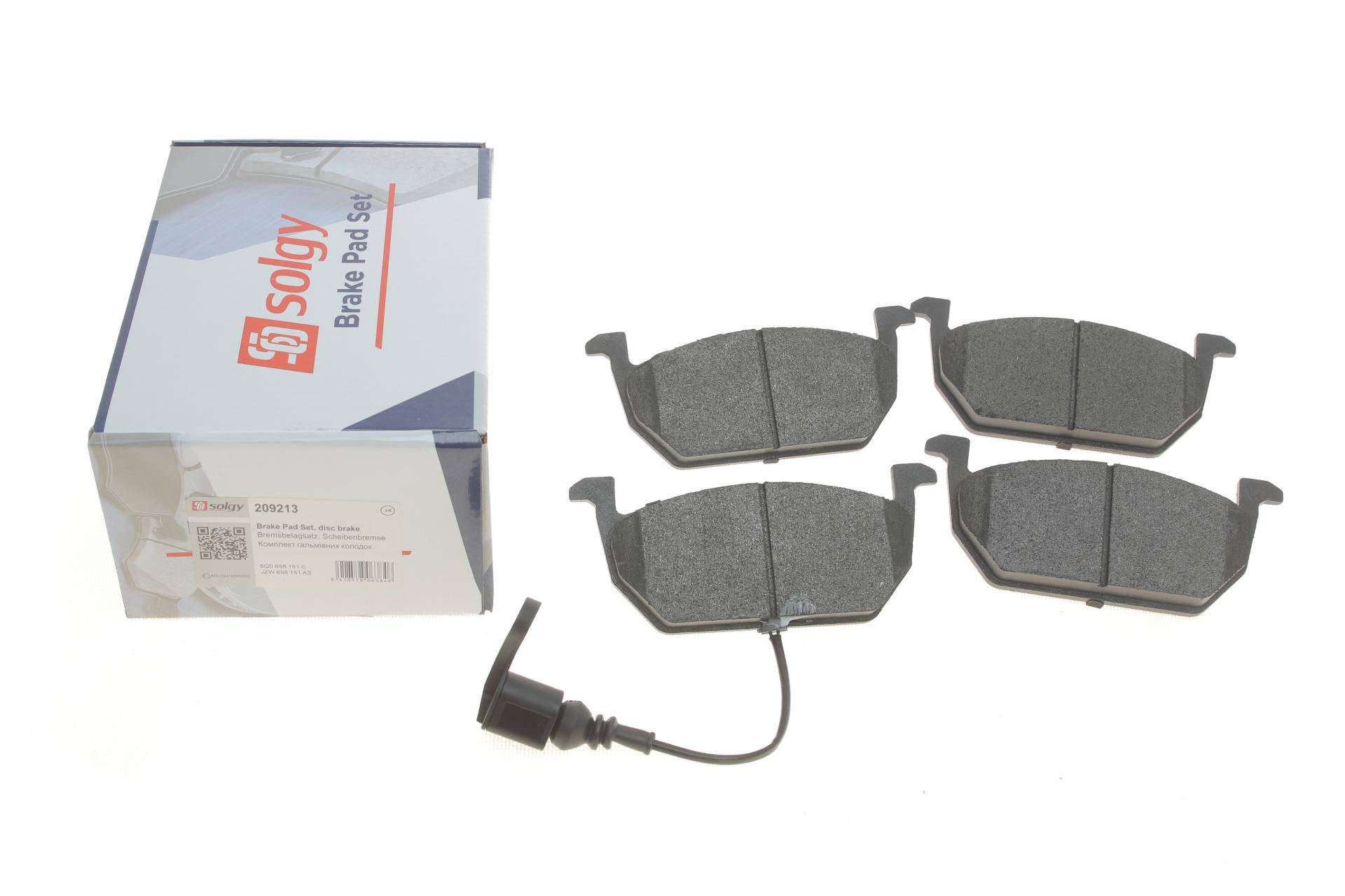 Колодки гальмівні (передні) Audi A3/Seat Leon/Skoda Octavia IV/V/VW Golf VII 12- (+датчик)