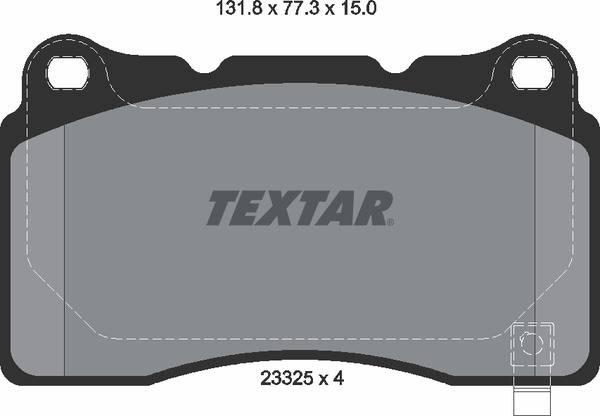 Колодки гальмівні (передні) Tesla Model S/X 13- (Brembo) (131.8x77x.3x15) Q+