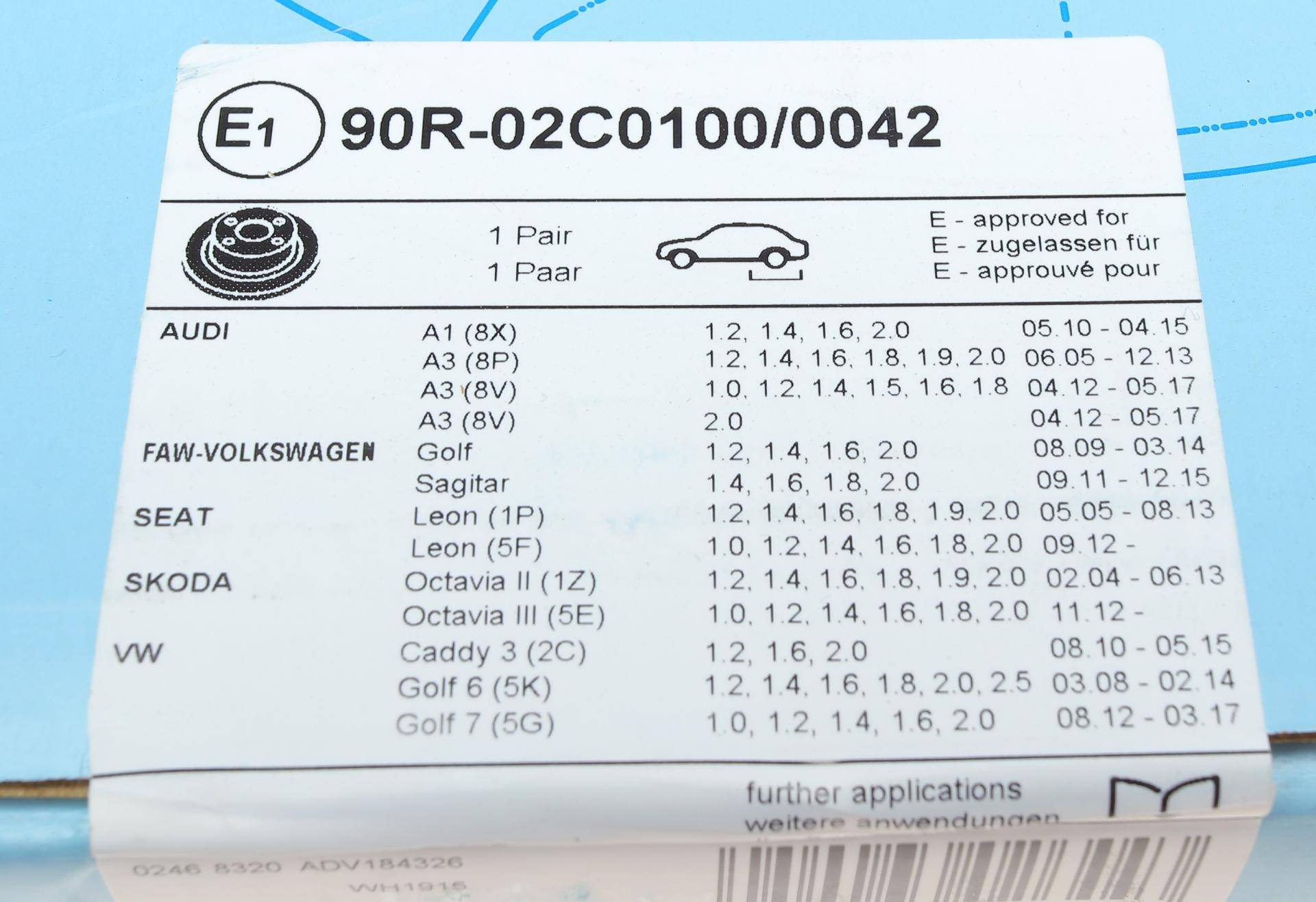 Диск гальмівний (задній) VW Caddy 03- (272x10)