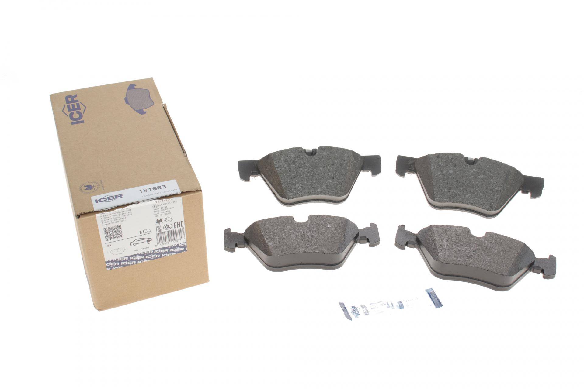 Колодки гальмівні (передні) BMW 3 (E90/E91/E92) 07-13/5 (E60/E61) 03-10/X1 (E84) 09-15 (кріпл.51мм)