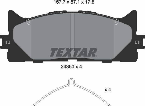Колодки гальмівні (передні) Toyota Camry/Lexus ES 01- (Akebono)