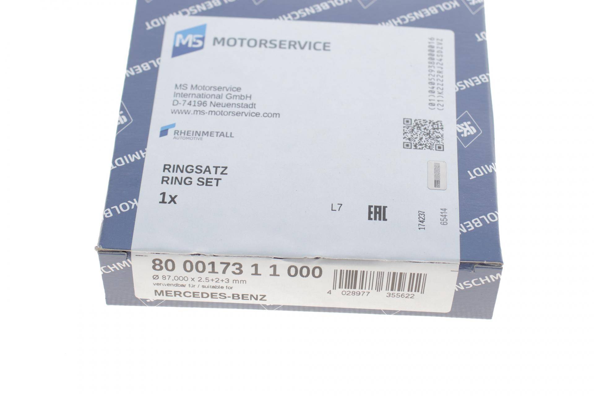 Кільця поршневі DB OM605-606 (87.00mm/STD) (2.5-2-3)