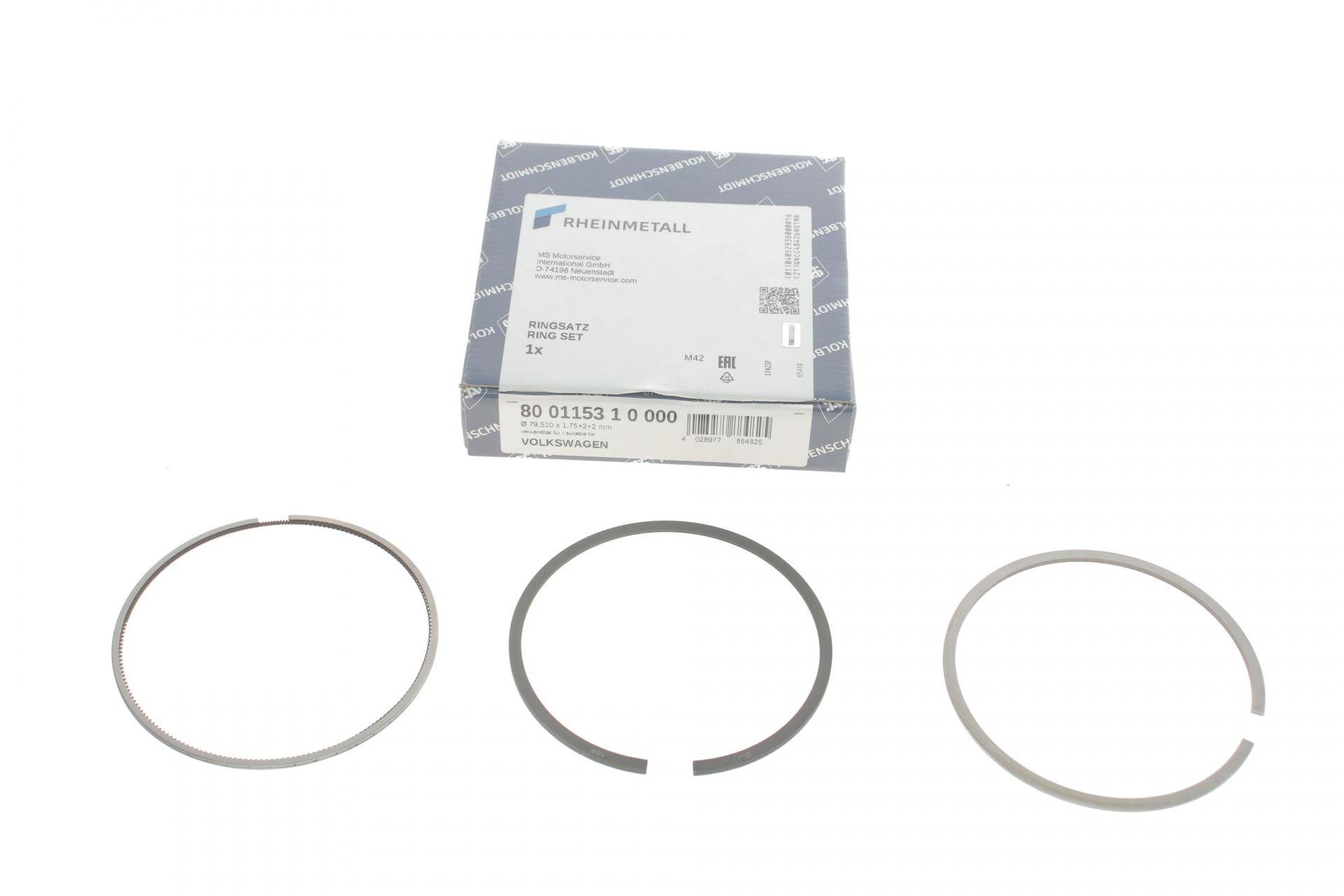 Кільця поршневі VW Passat B8/Touran/Skoda Octavia III 1.6TDI 14- (79.50mm/STD) (1.75-2.0-2.0)