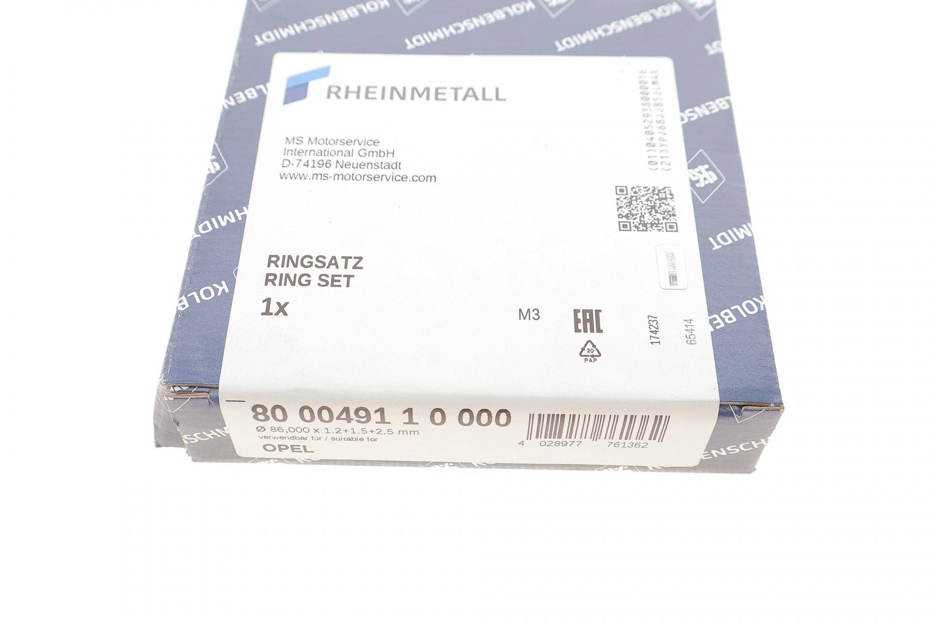 Кільця поршневі Opel Astra G/H/Vectra B/C 2.0/2.2 00- (86.00mm/STD)