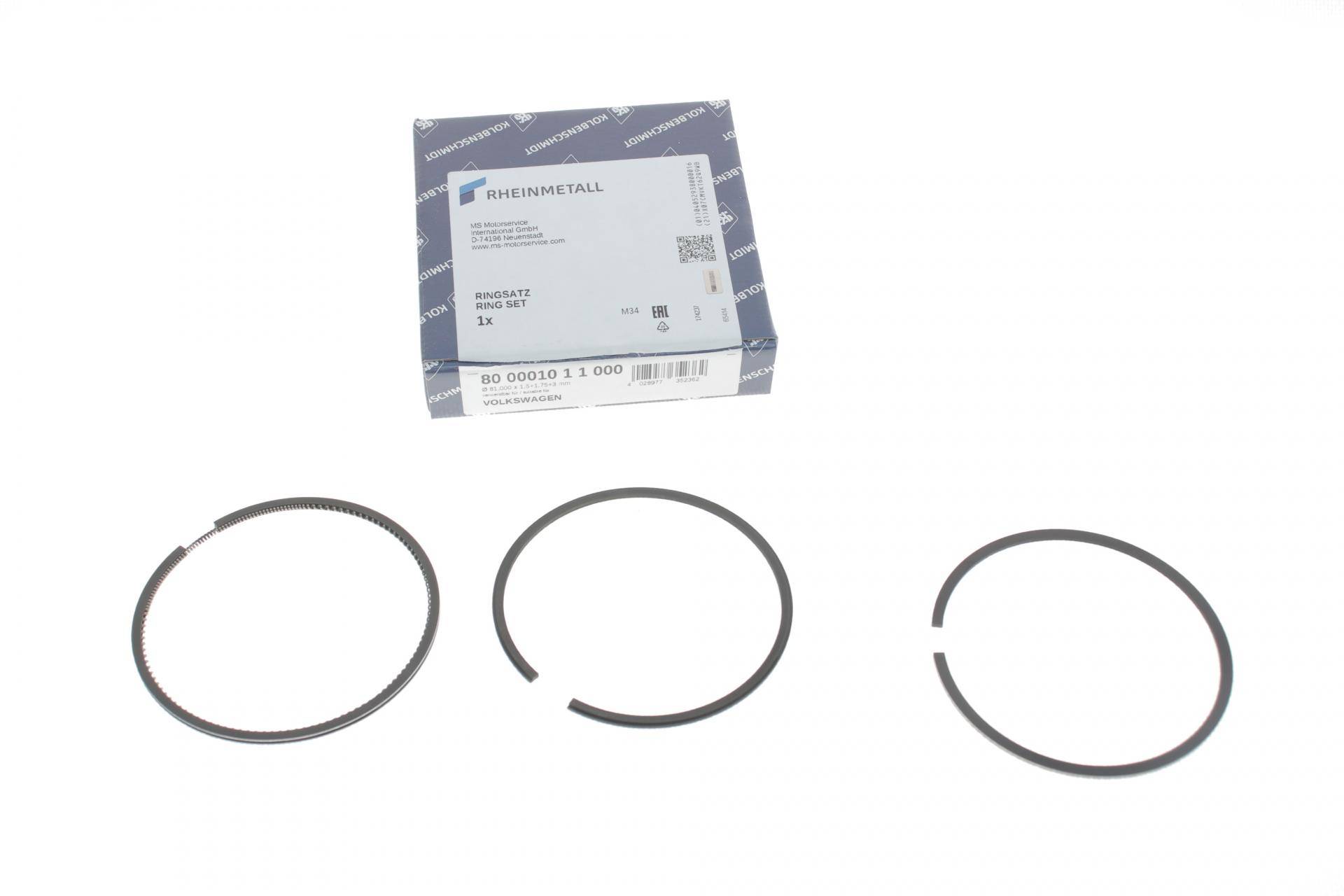 Кільця поршневі Audi 80/100/VW Passat/Golf 1.8-2.8 83-05 (81.01mm/STD) (1.5-1.75-3)