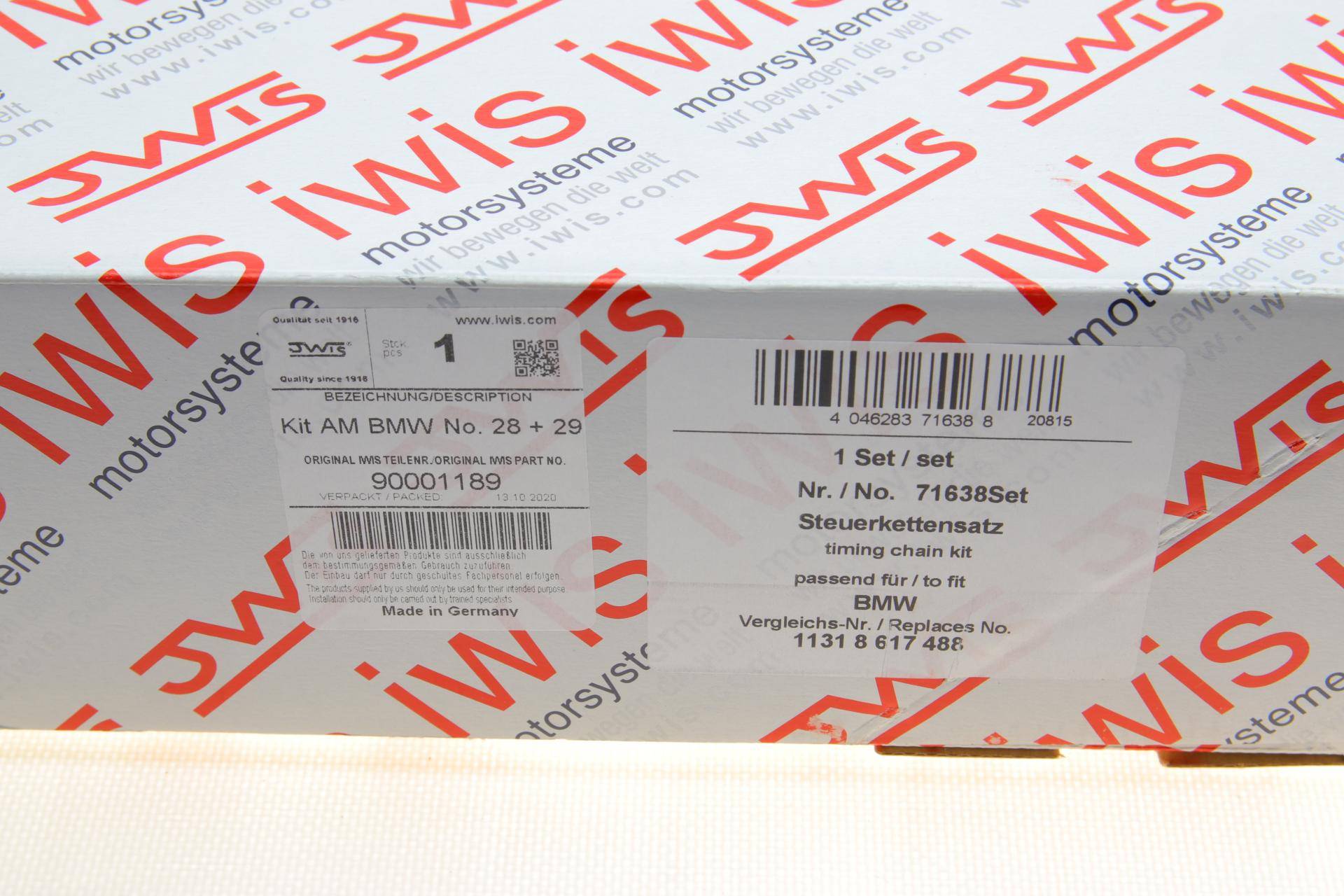 Комплект ланцюга ГРМ BMW 3 (F30/F80)/5 (G30/F90)/7 (G11/G12) 15-20 B48/B58
