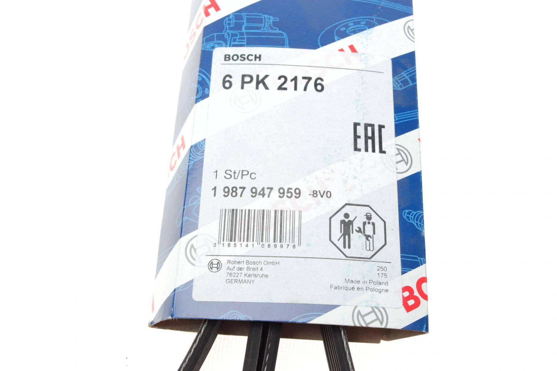 Ремінь генератора MB Vito OM611 (+AC) (6PK2176)
