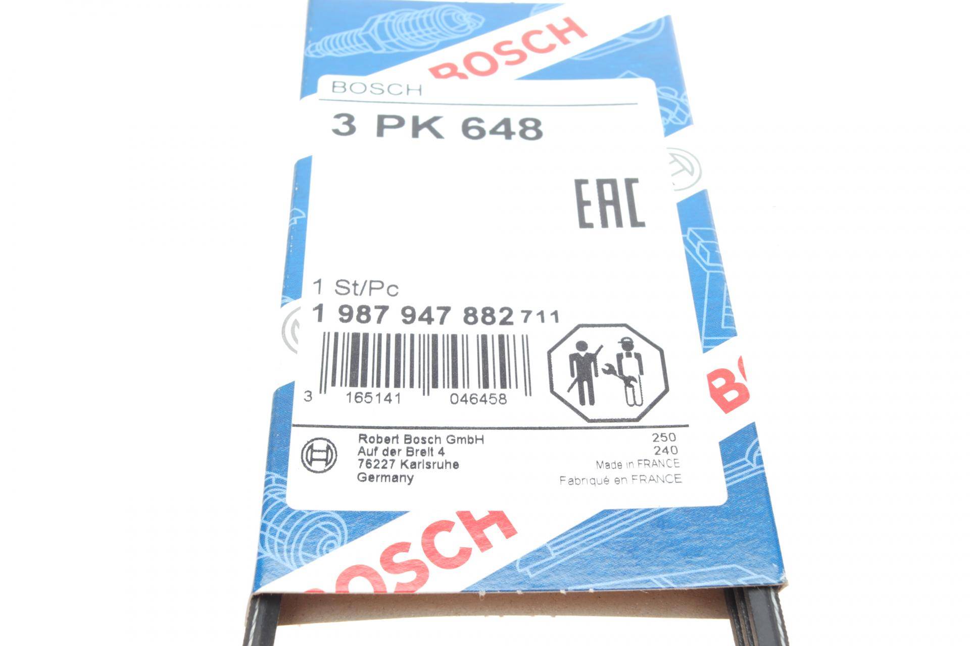 Ремінь генератора Ford Fiesta/Escort 1.8D 88-95/Mondeo 2.5-3.0 V6 24V 00-07 (3PK648)