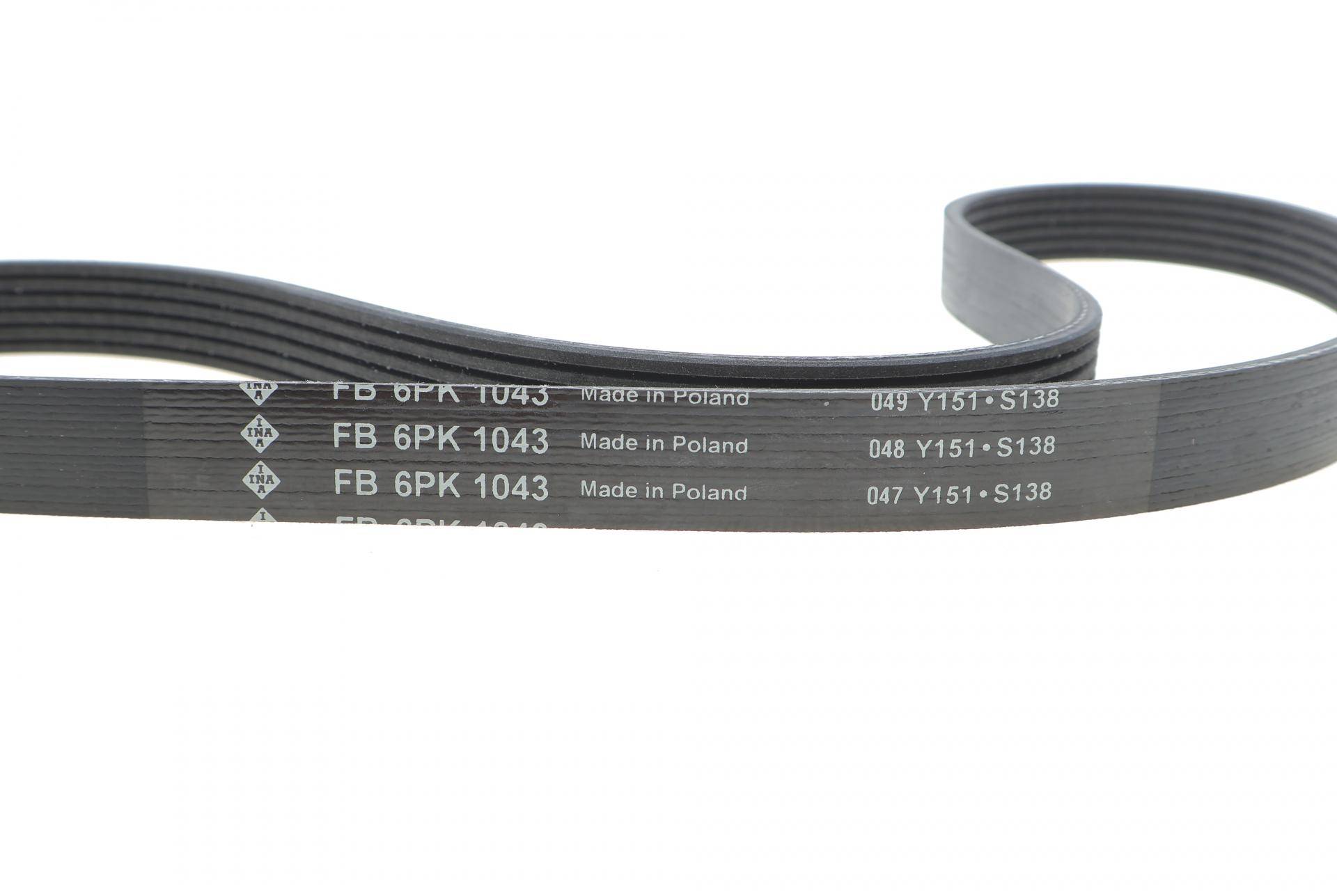 Комплект ременя генератора Audi A3/Seat Leon/Skoda Octavia/VW Caddy/Passat B6 1.6-2.0 03- (6PK1043)