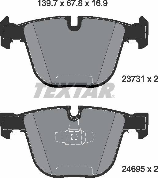 Колодки гальмівні (задні) BMW 5 (F07)/7 (F01-F04) 08- (Teves) Q+