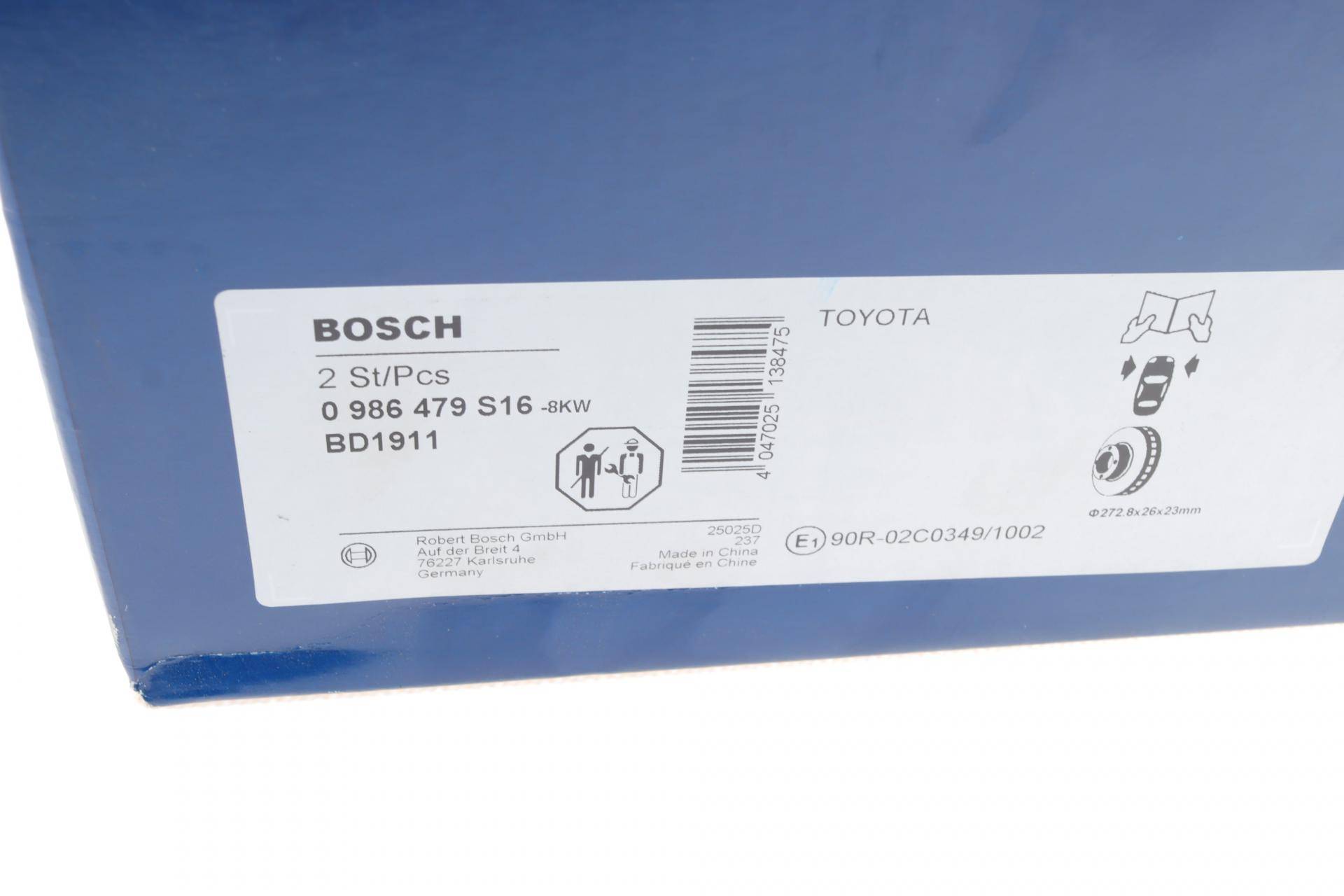 Диск гальмівний (передній) Toyota Auris 07-13/ Corolla 06- (272.8x26)