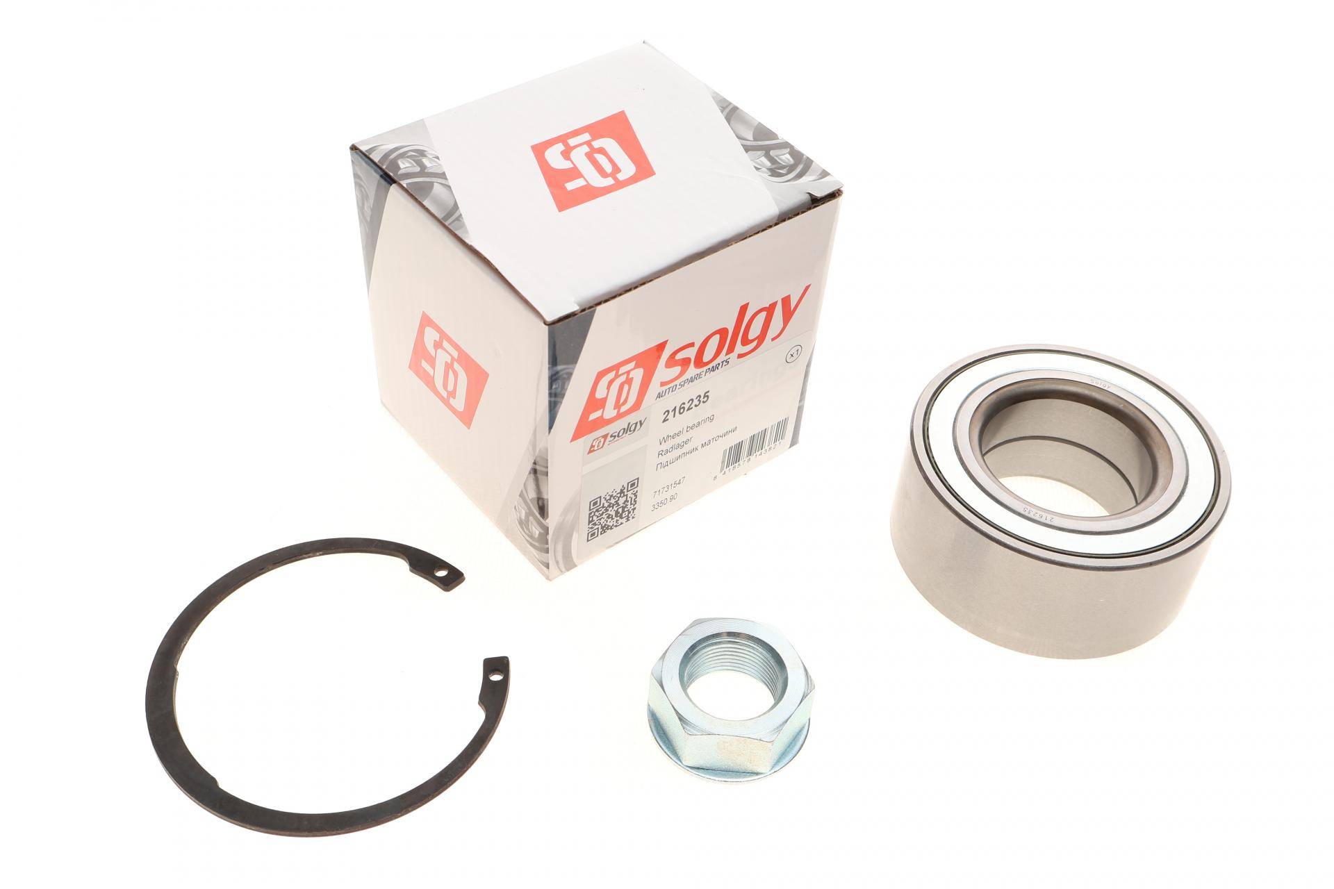 Підшипник маточини (передньої) Fiat Ulysse 02-11 /Citroen C8/Peugeot 807 02- (44x82.5x37)(+ABS) (к-кт)