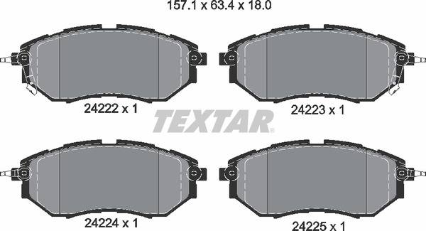 Колодки гальмівні (передні) Subaru Forester/Legacy/Impreza 03- (Akebono) Q+