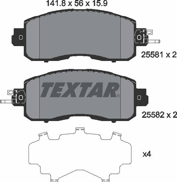 Колодки гальмівні (передні) Nissan Leaf 14-/Teana III 13- (Sumitomo)