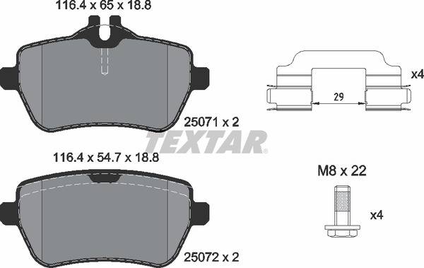Колодки гальмівні (задні) MB S-class (W222/C217) 13- (TRW) Q+