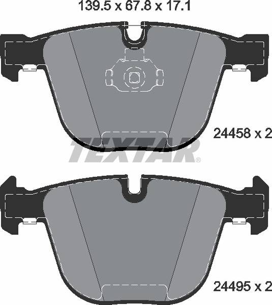 Колодки гальмівні (задні) BMW X5 (E70/F15)/ X6 (E71/F16) 06- (Ate-Teves) Q+