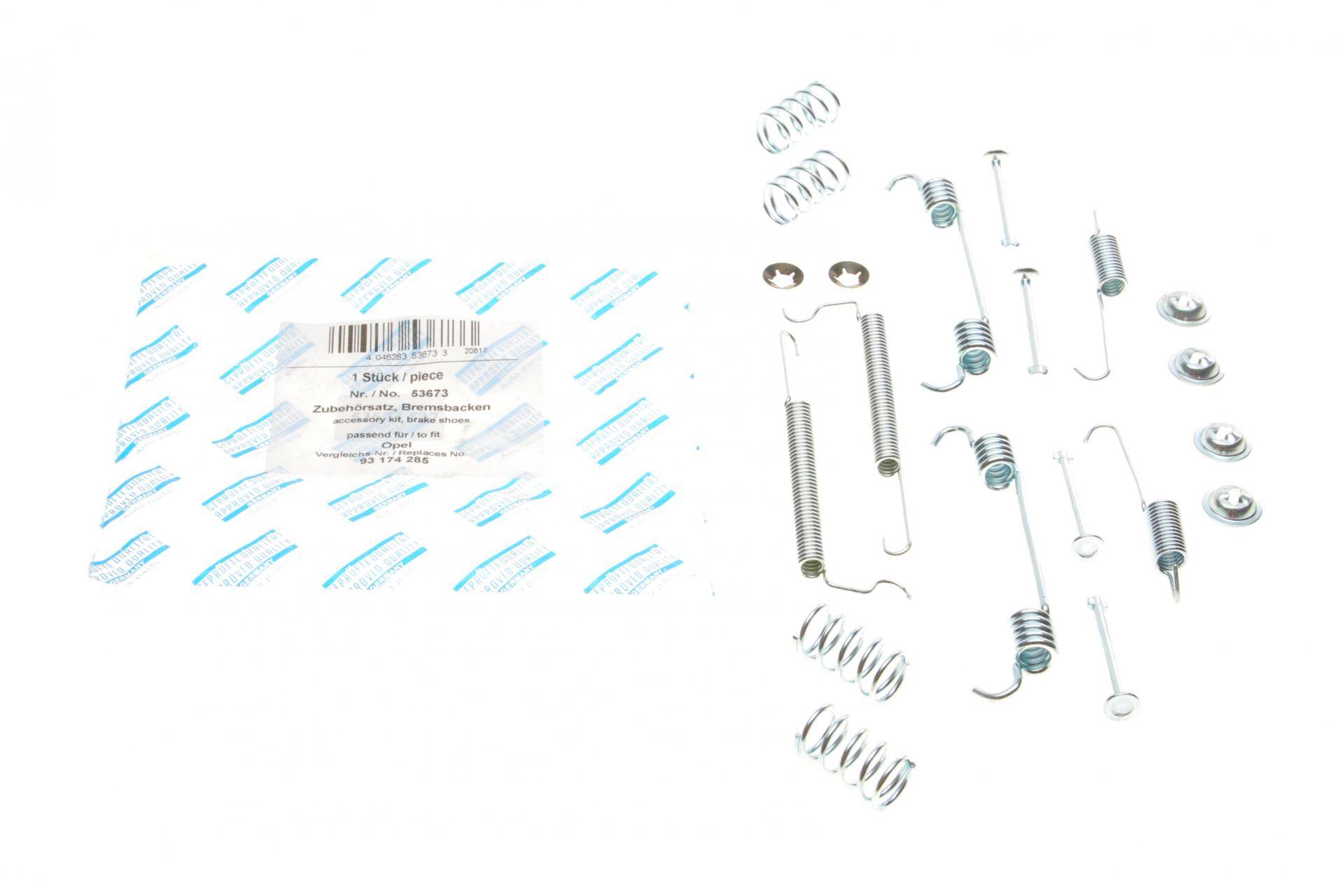 Комплект пружинок колодок ручника Opel Astra F/Ford Escort II 1.2-2.0 75-01 (Opel)