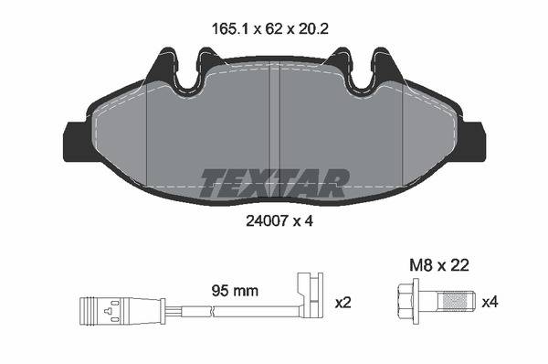 Колодки гальмівні (передні) MB Vito (W639) 03- (Bosch) Q+ (з датчиками)