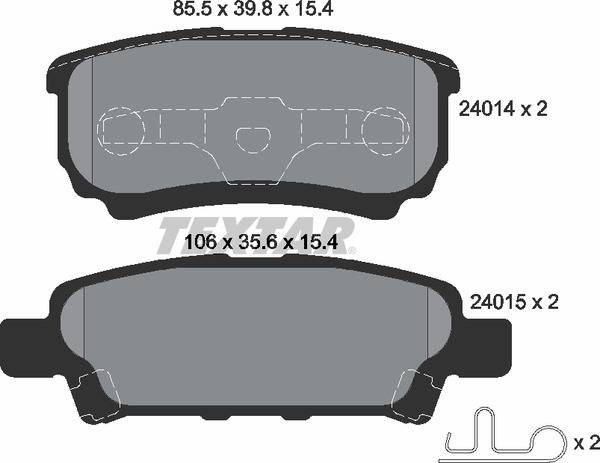 Колодки гальмівні (задні) Mitsubishi Outlander/Lancer 1.3-2.4 01- (Akebono)