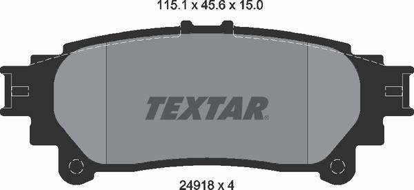 Колодки гальмівні (задні) Lexus RX 08-15/Toyota Prius 11-