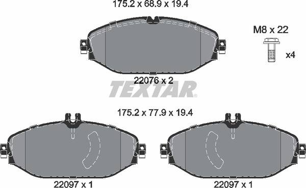 Колодки гальмівні (передні) MB C-class (W205/S205/C205)/E-class (W213/S213/C238) 13- (TRW) Q+