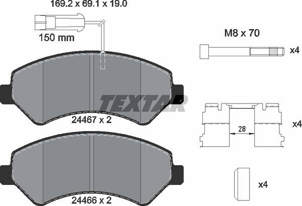 Колодки гальмівні (передні) Citroen Jumper/Fiat Ducato/Peugeot Boxer 2.0-3.0HDi 06- R16(+датчик) Q+