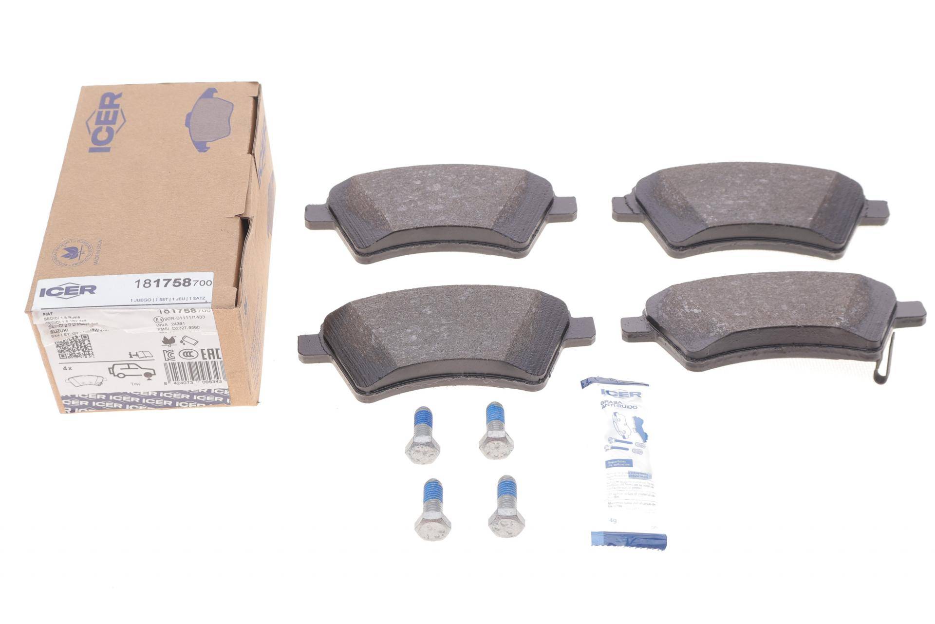 Колодки гальмівні (передні) Fiat Sedici 06-14/Suzuki SX4 06-