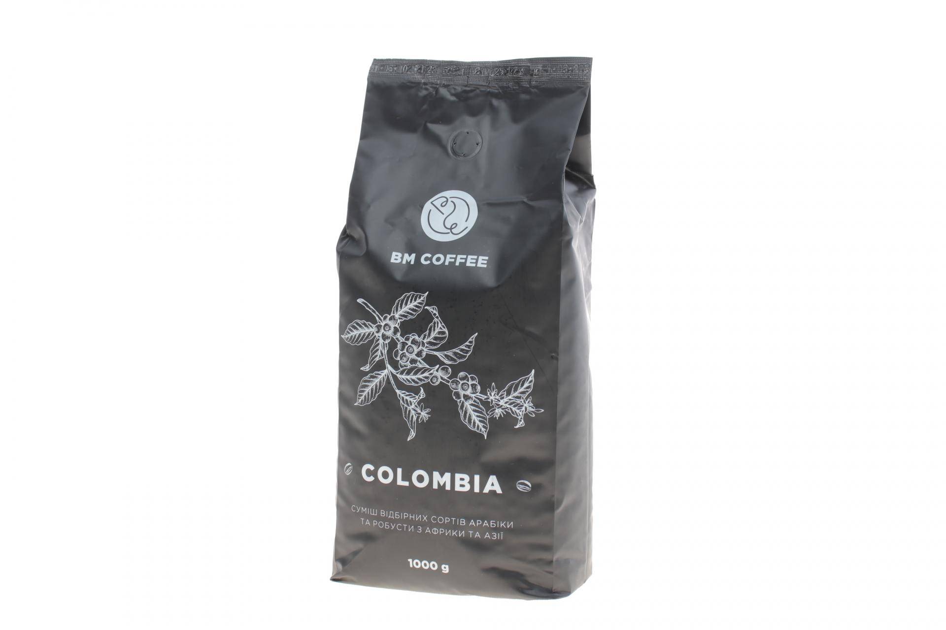 Кава смажена в зернах Colombia (1кг)