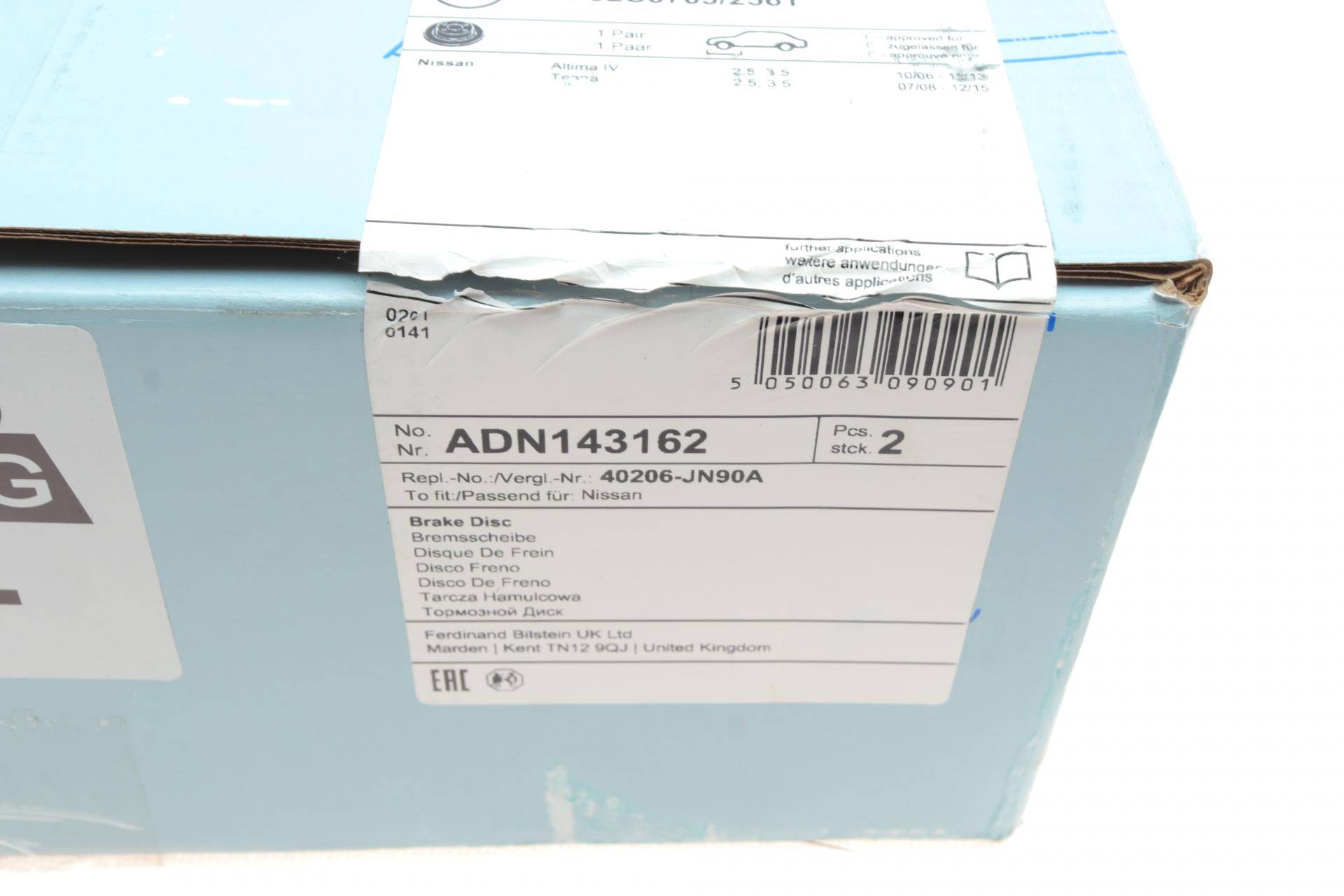 Диск тормозной (передний) Nissan Altima 06-13/Teana 03- (296x26)