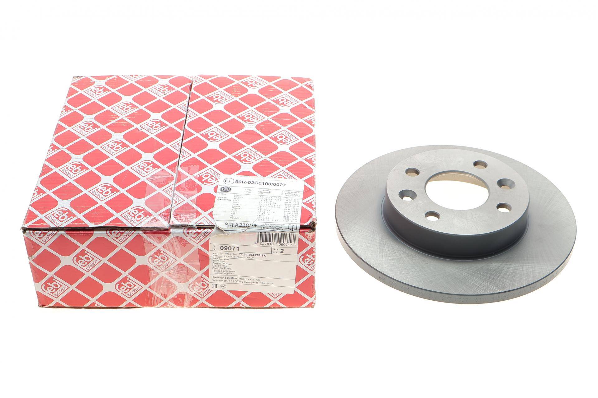 Диск гальмівний (передній) Renault Megane/ Clio 1.2-1.9 90-03 (238x12mm)