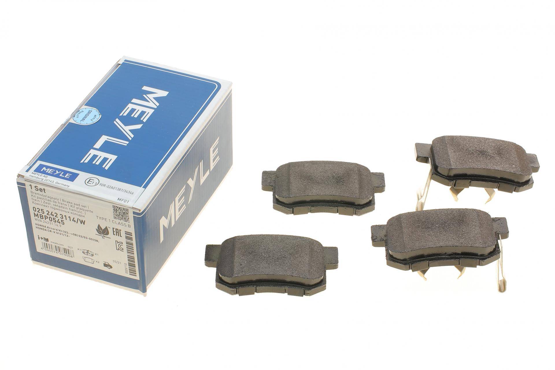 Колодки гальмівні (задні) Honda Accord IV/V/VI/VII 89-12/Civic VI/VII/VIII 94-/CR-V 01-07