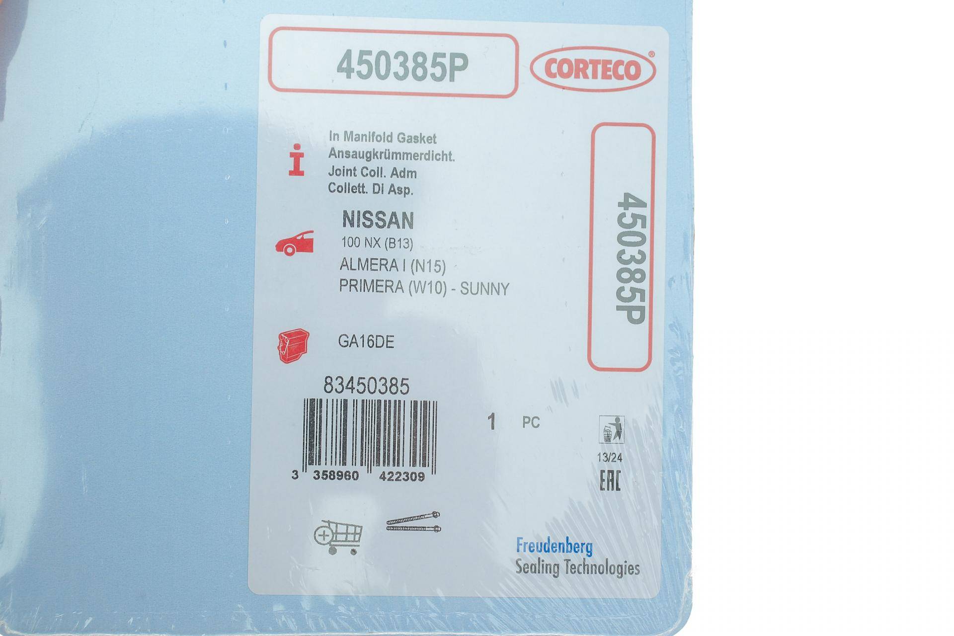 Прокладка коллектора впускного Nissan Primera 1.6 16V 93-02
