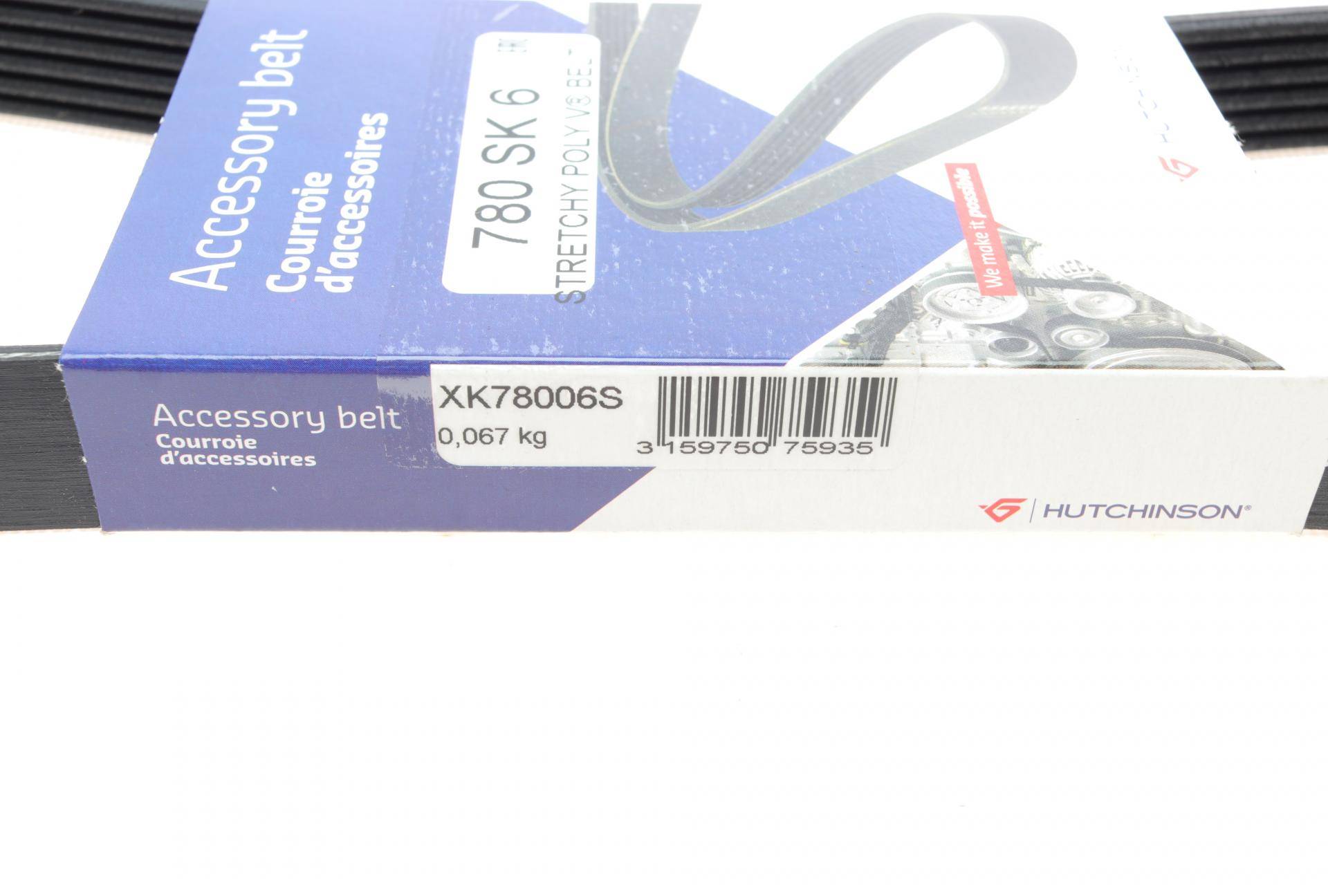 Ремінь генератора Citroen C2/C3 1.4HDi 02-/C4/Peugeot 206 CC/207/307 1.6HDi 03-15 (6PK780)
