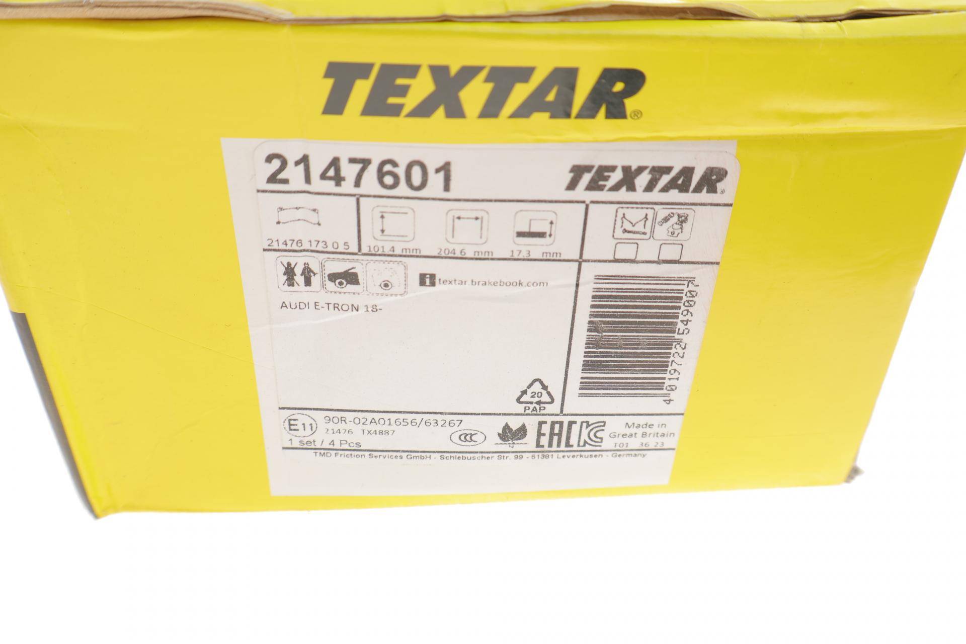 Колодки гальмівні (передні) Audi E-Tron 18-/Q8 E-Tron 22- (Brembo)