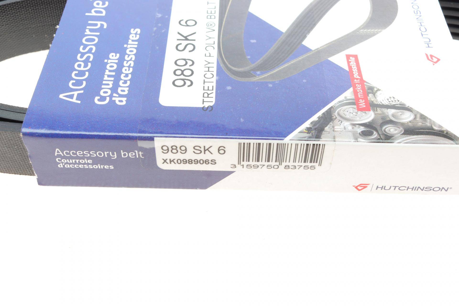 Ремінь генератора VW Polo/Up 11-/Skoda Fabia 14-/Seat Ibiza 1.0/1.6 15- (6PK989)