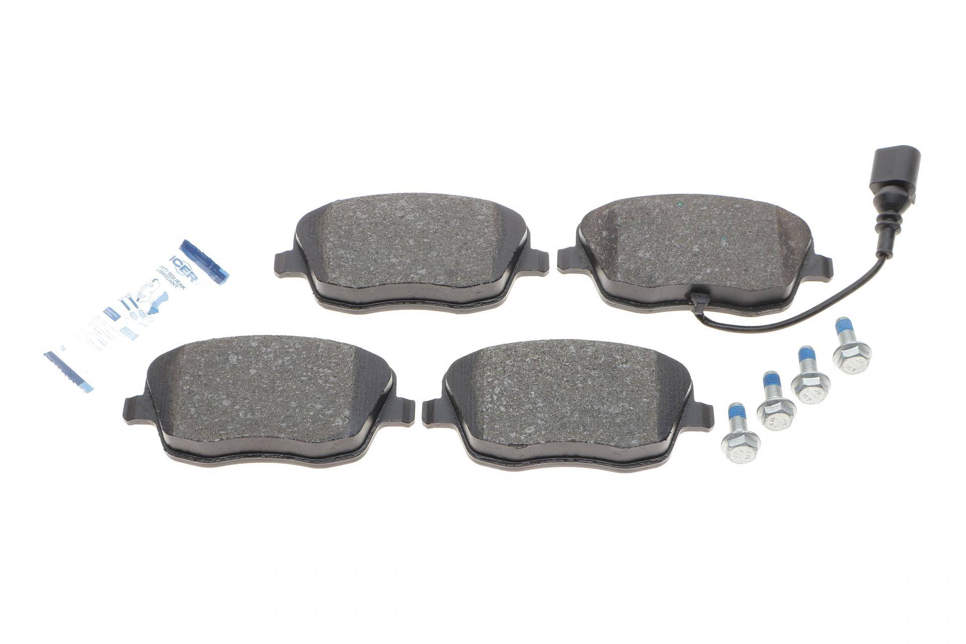 Колодки гальмівні (передні) Seat Ibiza/VW Polo 01-09/Skoda Fabia 99-14/Roomster 06-15 (+датчик)